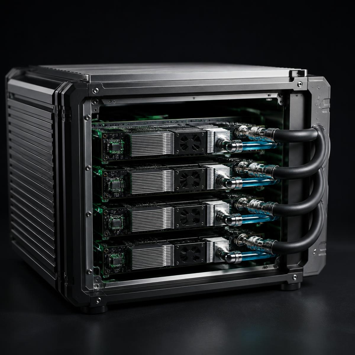 QuadBox liquid-cooled compute node